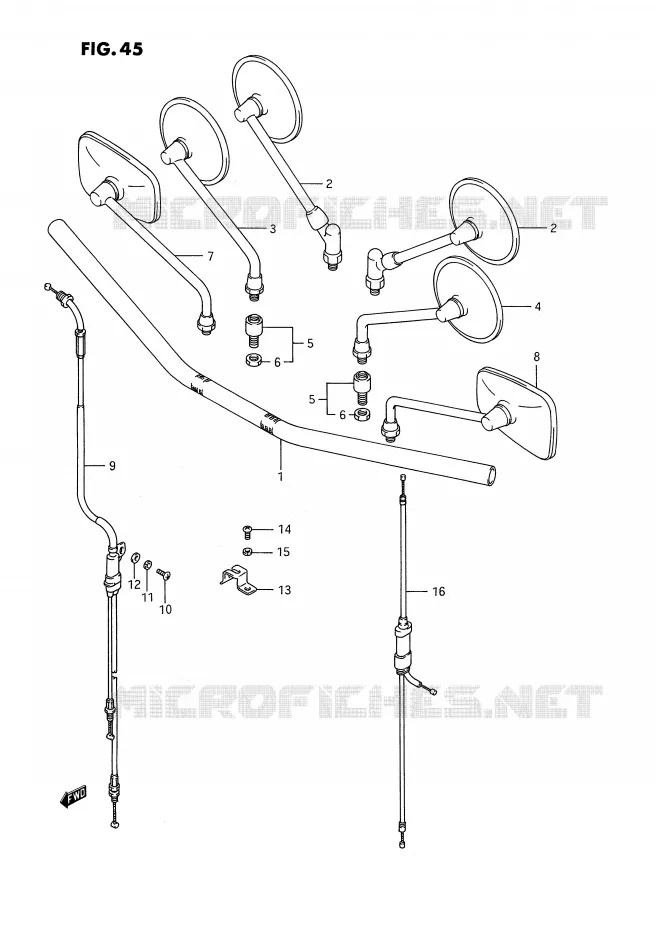 GUIDON (VS1400GLFH/GLFJ/GLFL/GLFM/GLFN/GLFP) Suzuki MOTO 1400 INTRUDER 1990  VS1400GLFL(E2)