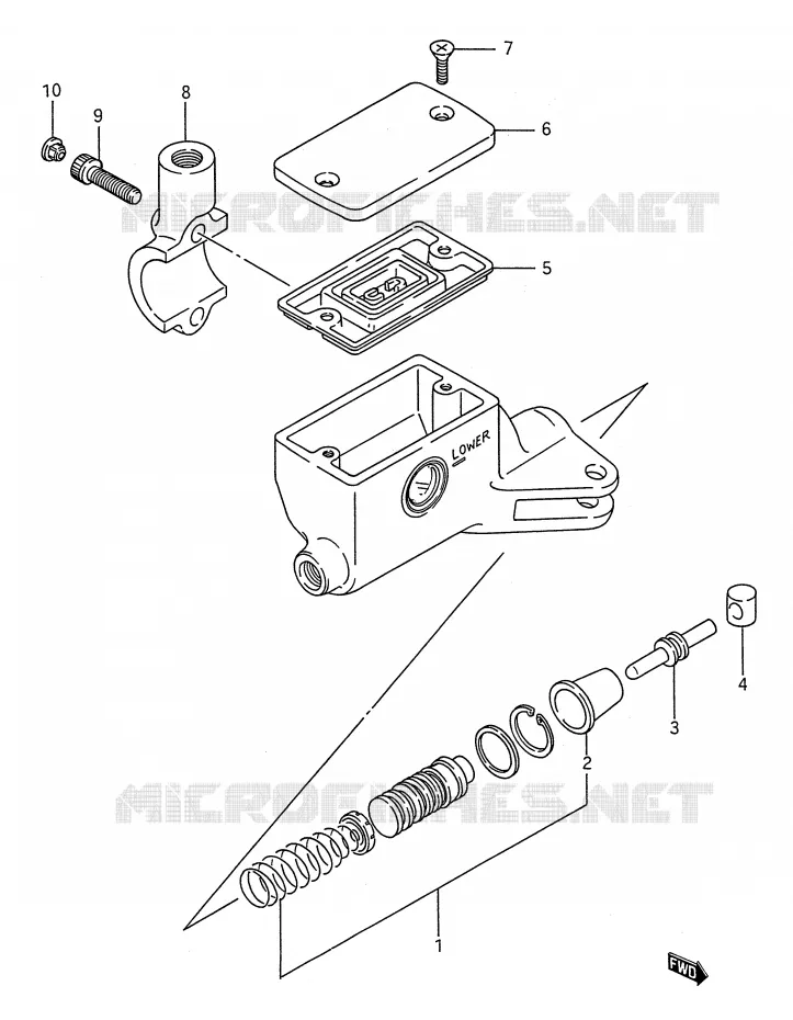 MAITRE CYLINDRE D'EMBRAYAGE (VOIR NOTE) Suzuki MOTO 1400 INTRUDER 1990  VS1400GLPL(E28)