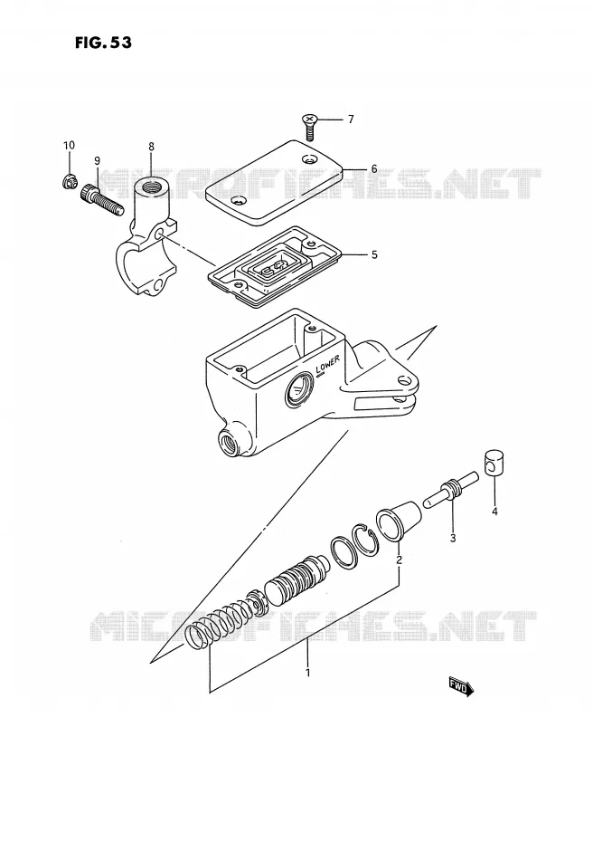 MAITRE CYLINDRE D'EMBRAYAGE (VS1400GLFH/GLFJ/GLFL/GLFM/GLFN/GLFP) Suzuki MOTO 1400 INTRUDER 1991  VS1400GLFM(E2)