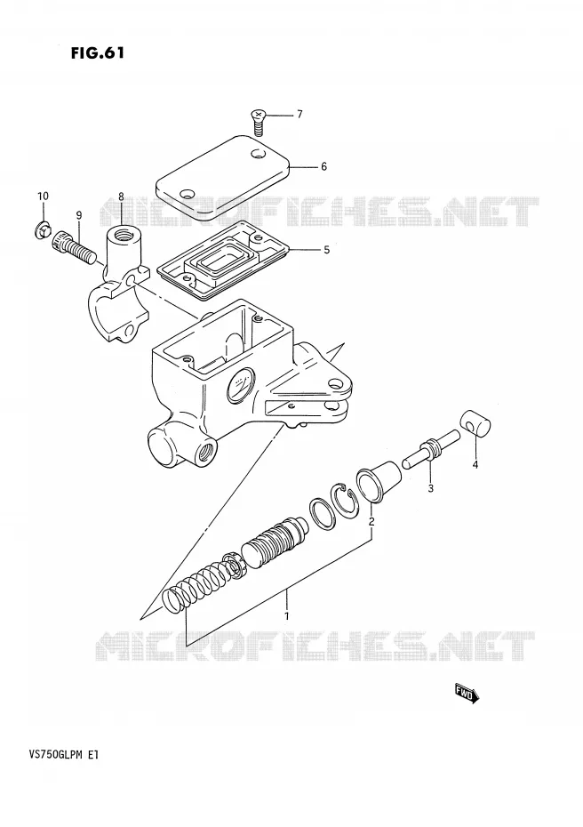MAITRE CYLINDRE D'EMBRAYAGE (VS750GLFG/GLFH/GLEFH) Suzuki MOTO 750 INTRUDER 1987  VS750GLPH(E1)