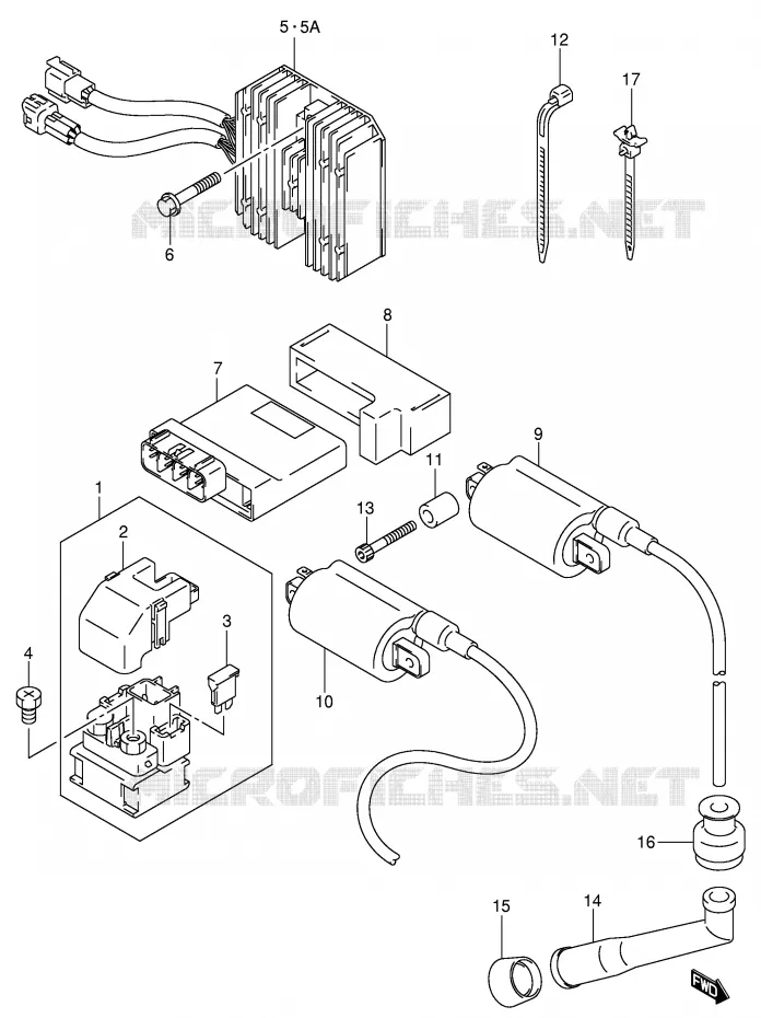 PARTIE ELECTRIQUE (MODELE K1/K2/K3/K4) Suzuki MOTO 800 VOLUSIA 2003  VL800ZK3(E2)
