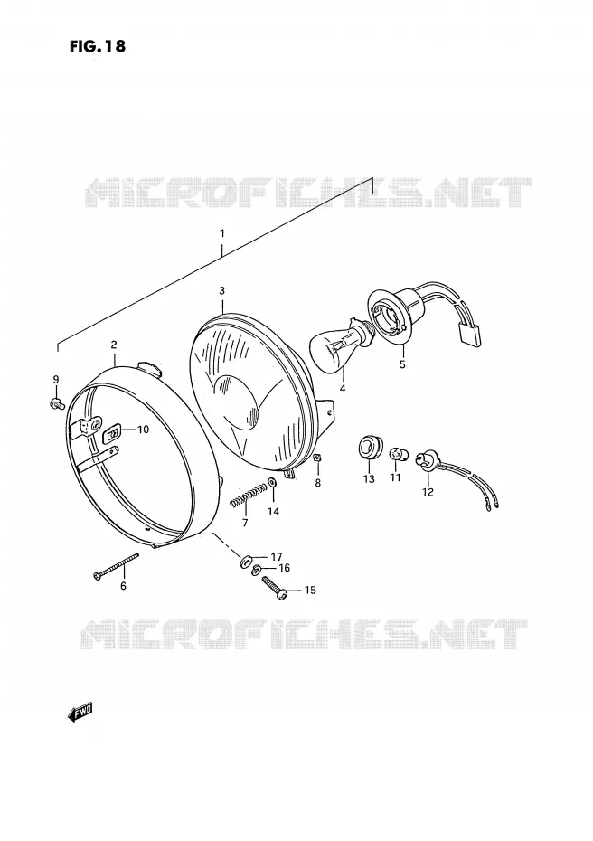 PHARE (E2) Suzuki MOTO 185 TS-ER 1989  TS185ERK(E24)