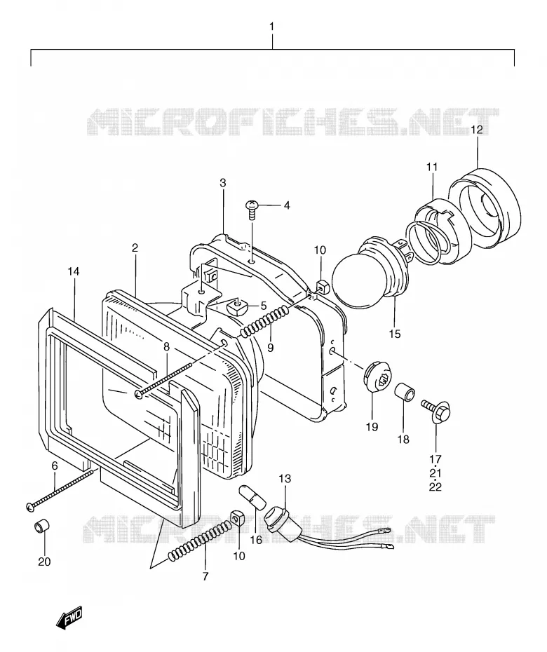 PHARE Suzuki MOTO 125 TS-R 1990  TS125RL(E2)