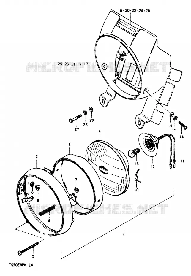 PHARE Suzuki MOTO 50 TS-ER 1979  TS50ERPDN(N)