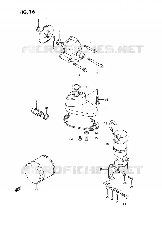 POMPE A HUILE - POMPE A ESSENCE Suzuki MOTO 1400 INTRUDER 1991  VS1400GLFM(E2)