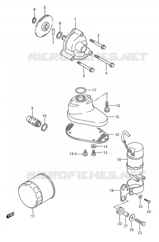 POMPE A HUILE - POMPE A ESSENCE Suzuki MOTO 1400 INTRUDER 1995  VS1400GLFS(E28)