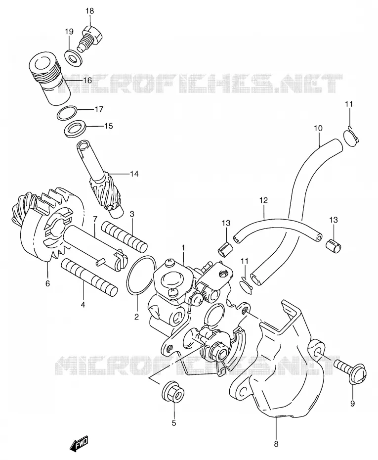 POMPE A HUILE Suzuki MOTO 125 TS-R 1990  TS125RL(E2)