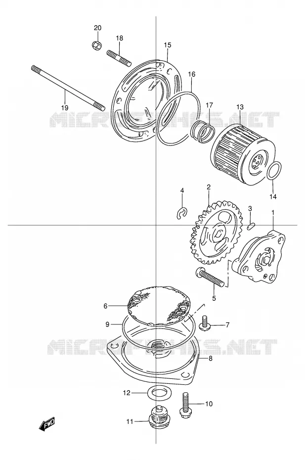 POMPE A HUILE Suzuki MOTO 125 TU 1999  TU125X(E2)
