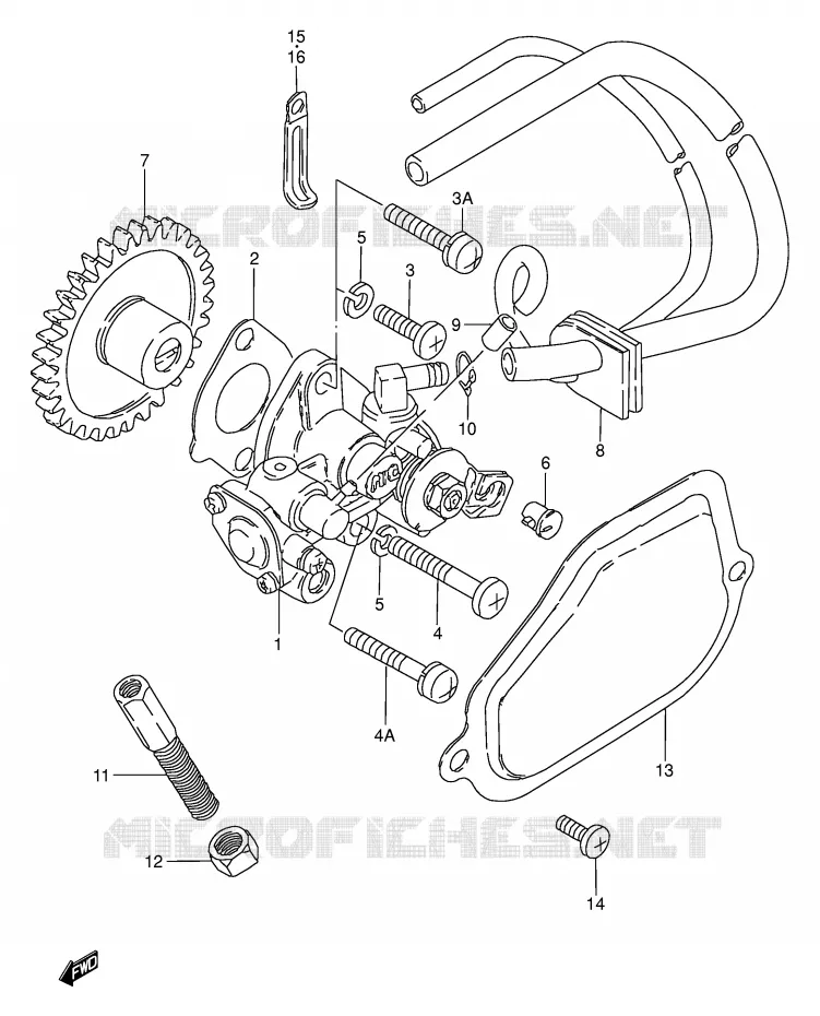 POMPE A HUILE Suzuki MOTO 50 TS-W 1986  TS50WG(E6)