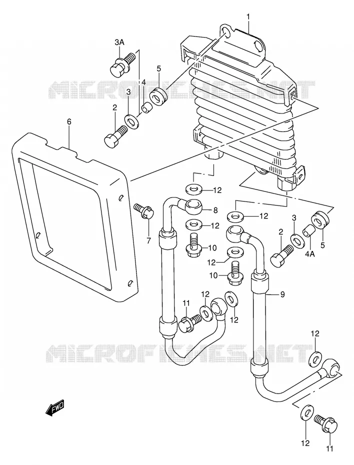 RADIATEUR D'HUILE Suzuki MOTO 1500 INTRUDER 1998  VL1500W(E2)