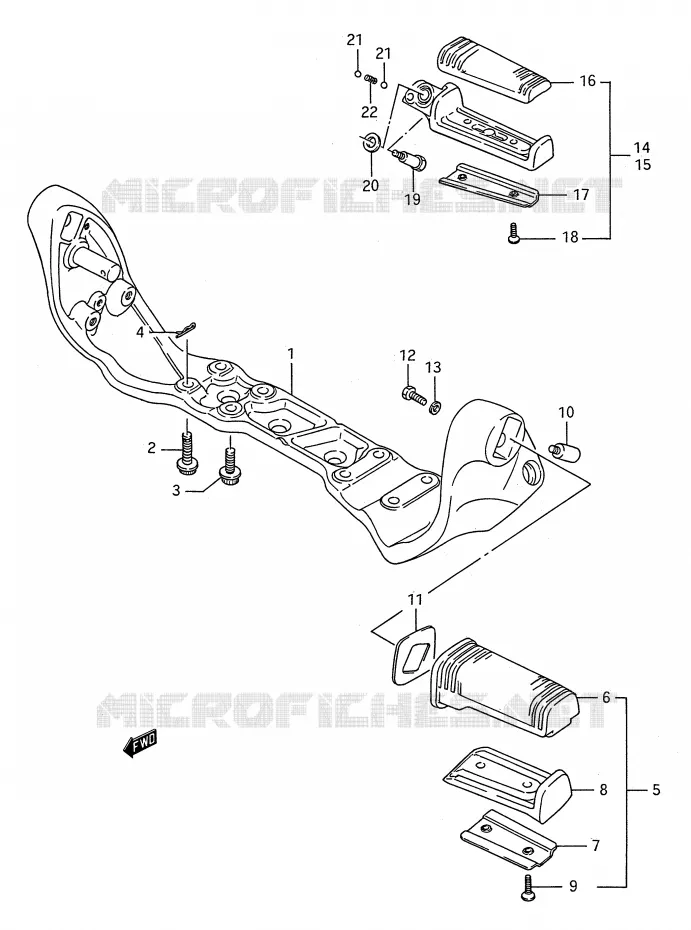 REPOSE PIED Suzuki MOTO 1400 INTRUDER 1988  VS1400GLFJ(E28)