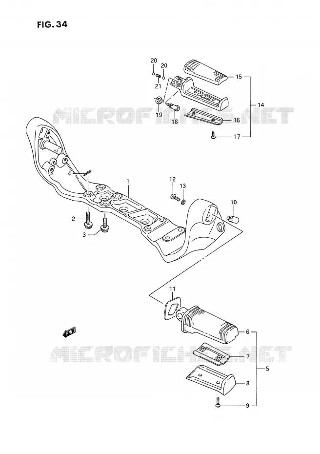 REPOSE PIED Suzuki MOTO 1400 INTRUDER 1990  VS1400GLPL(E2)