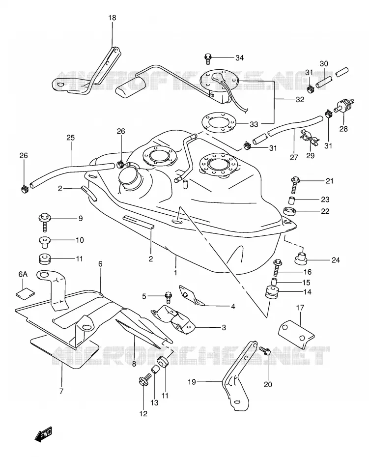RESERVOIR D'ESSENCE Suzuki MOTO 1500 INTRUDER 2014  VL1500K3(E2)