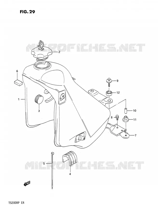 RESERVOIR D'ESSENCE Suzuki MOTO 200 TS-R 1993  TS200RP(E4)