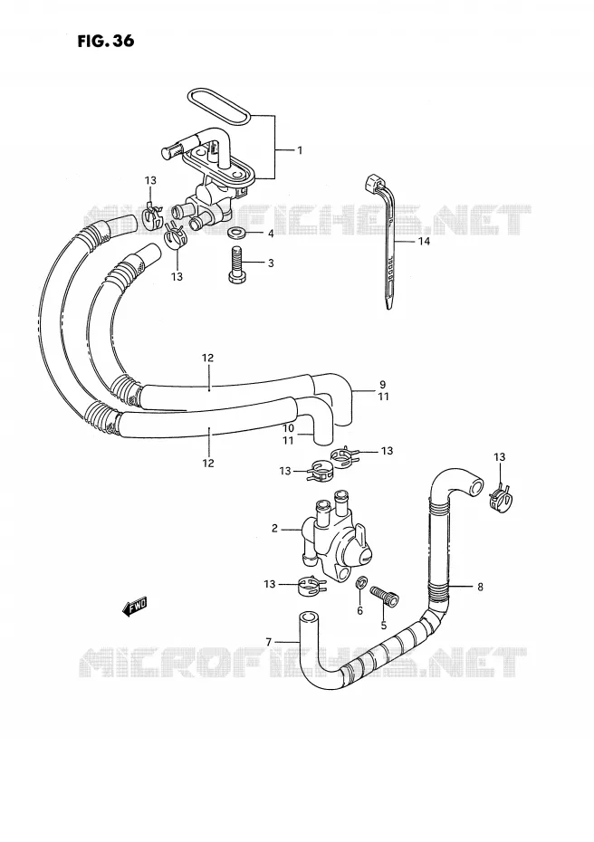 ROBINET D'ESSENCE (MODELE H/J/K/L/M/N/P/R) Suzuki MOTO 1400 INTRUDER 1990  VS1400GLPL(E2)
