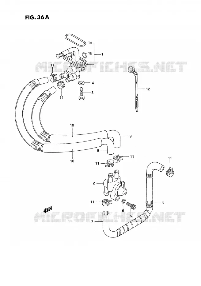 ROBINET D'ESSENCE (MODELE S) Suzuki MOTO 1400 INTRUDER 1991  VS1400GLFM(E2)