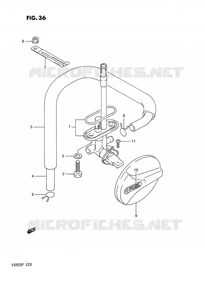 ROBINET D'ESSENCE Suzuki MOTO 800 VX 1993  VX800P(E28)