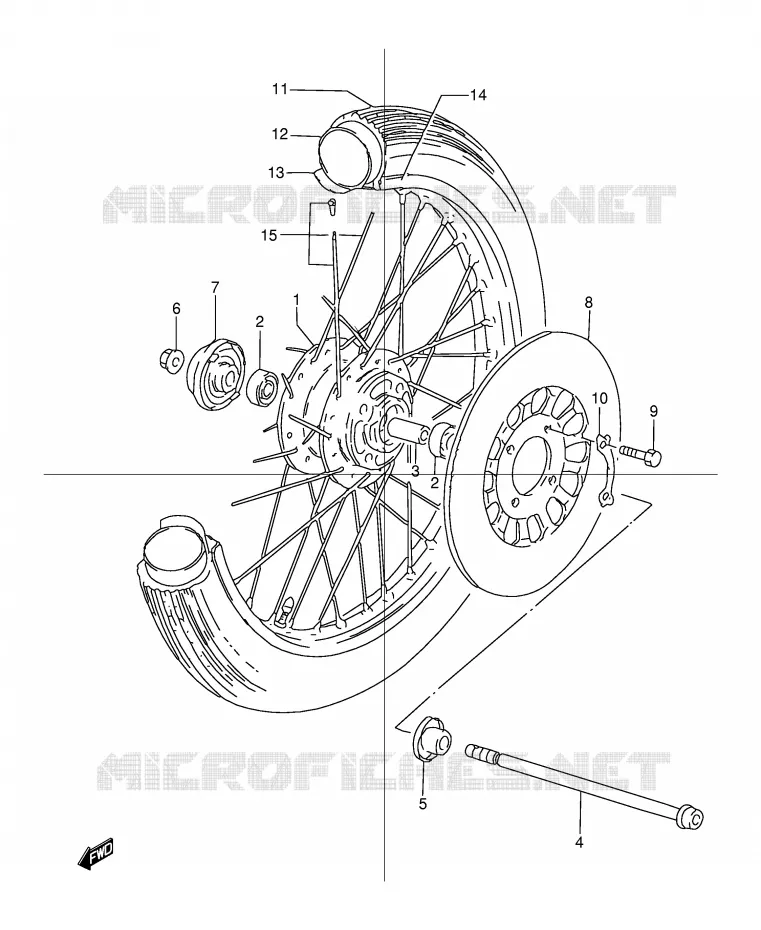ROUE AVANT Suzuki MOTO 125 TU 1999  TU125X(E2)