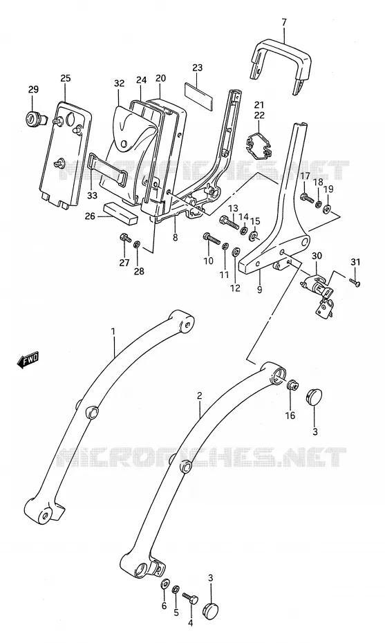 SUPPORT DOSSERET Suzuki MOTO 1400 INTRUDER 1995  VS1400GLFS(E28)