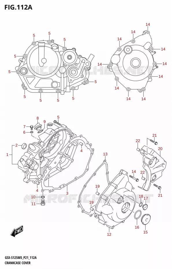 COUVERCLES DE CARTERS Suzuki MOTO 125 GSX-S 2025  GSX-S125RL / GSX-S125RLX M5 (P21)