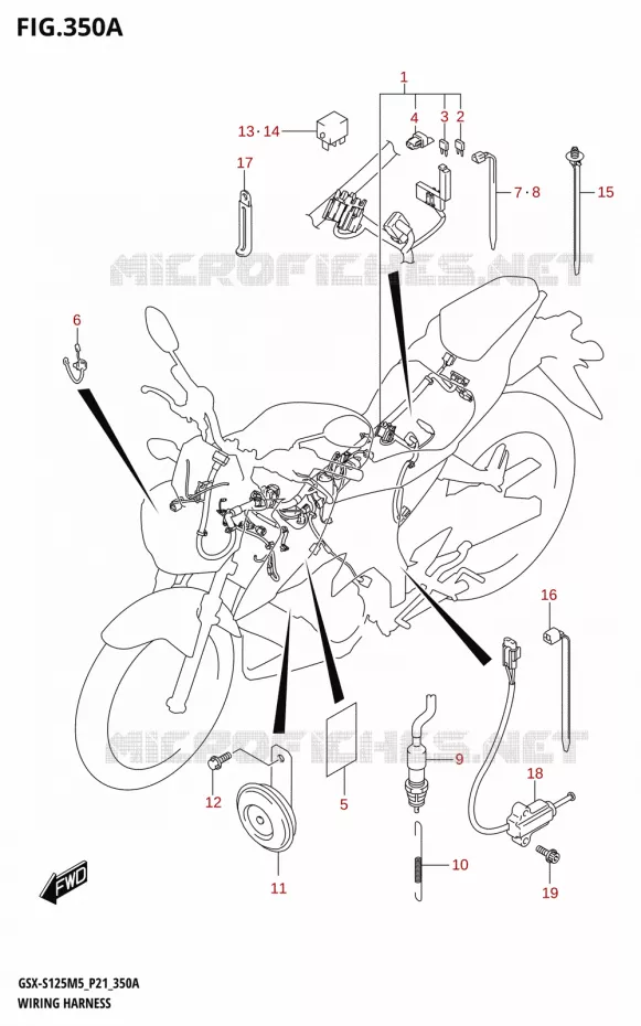 FAISCEAU ELECTRIQUE Suzuki MOTO 125 GSX-S 2025  GSX-S125RL / GSX-S125RLX M5 (P21)