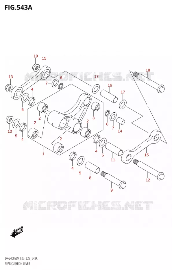 BIELLETTE DE SUSPENSION ARRIERE Suzuki MOTO 400 DR-Z 2019  DR-Z400S L9 (E28)