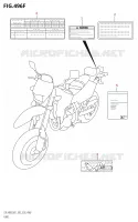 ETIQUETTE (DR Z400SM:E33) pour Suzuki DR-Z 400 2021