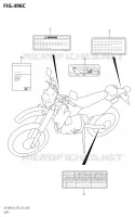 ETIQUETTE (DR Z400S:L8:E33) pour Suzuki DR-Z 400 2018