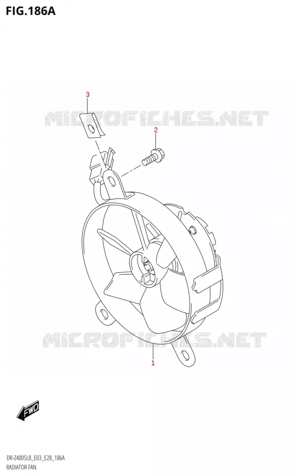 VENTILATEUR Suzuki MOTO 400 DR-Z 2018  DR-Z400S 2018 L8 (E28)