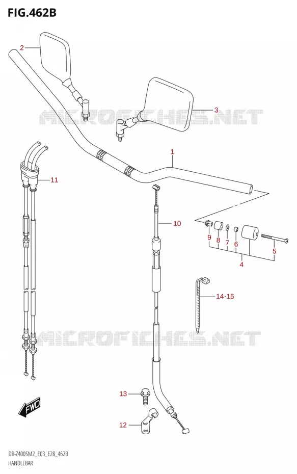 GUIDON (DR-Z400SM) Suzuki MOTO 400 DR-Z 2022  DR-Z400S 2022 M2 (E28)