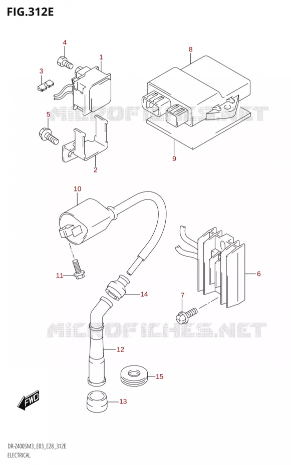 PARTIE ELECTRIQUE (DR-Z400SM:M3:E28) Suzuki MOTO 400 DR-Z 2023  DR-Z400SM3 E28 2023 M3