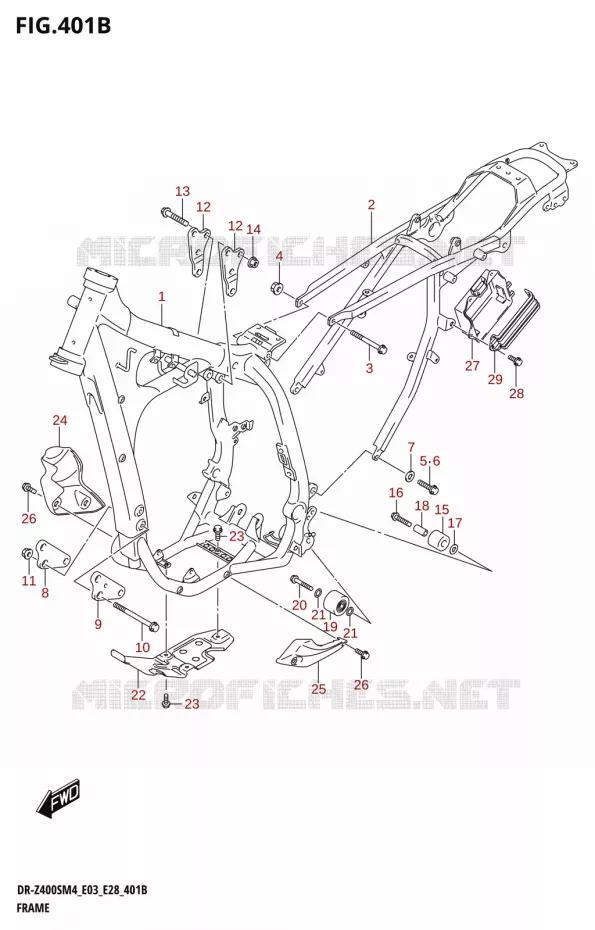CADRE Suzuki MOTO 400 DR-Z 2024  DR-Z400S 2024 M4