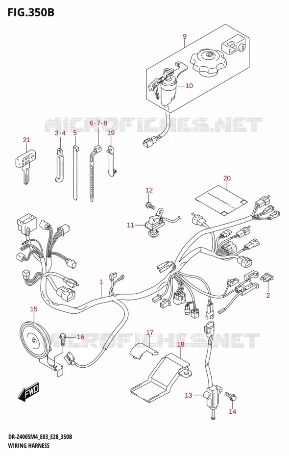 FAISCEAU ELECTRIQUE (DR-Z400SM:(E03,E28)) Suzuki MOTO 400 DR-Z 2024  DR-Z400S 2024 M4