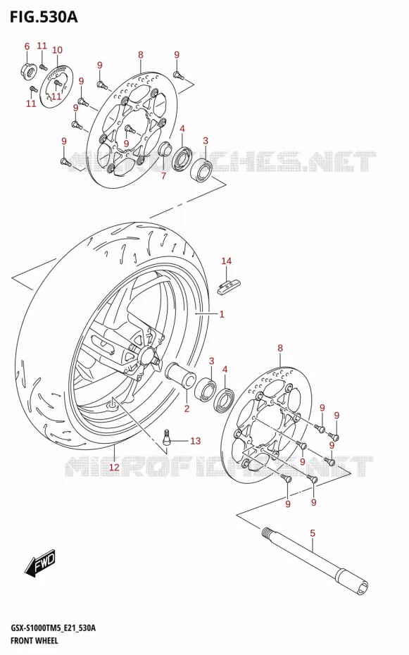 ROUE AVANT Suzuki MOTO 1000 GSX-S 2025  GSX-S1000TRQM5 E21 2025 M5 (E21)