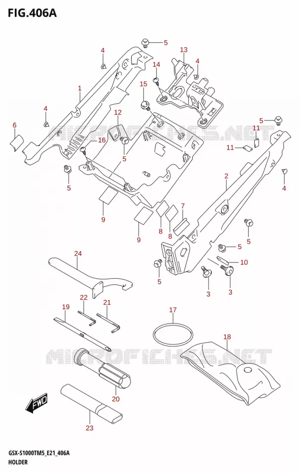 SUPPORT Suzuki MOTO 1000 GSX-S 2025  GSX-S1000TRQM5 E21 2025 M5 (E21)