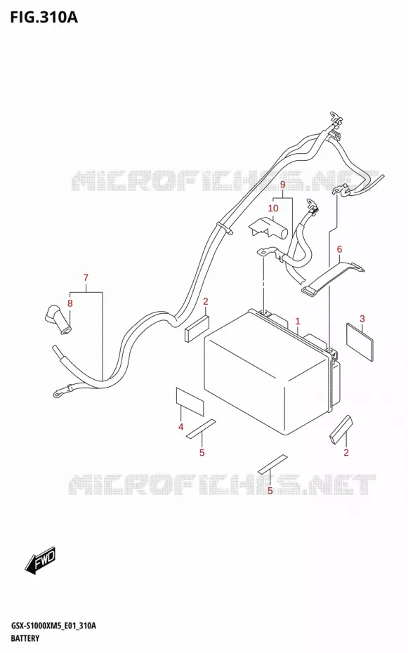 BATTERIE Suzuki MOTO 1000 GSX-S 2025  GSX-S1000XRREM5 E01 2025 M5 (E01)
