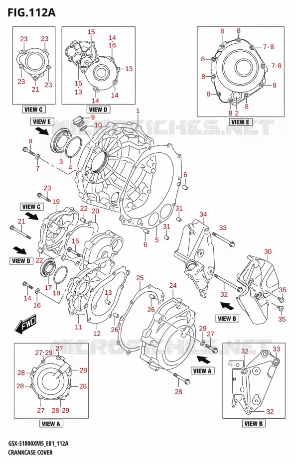 COUVERCLES DE CARTERS Suzuki MOTO 1000 GSX-S 2025  GSX-S1000XRREM5 E01 2025 M5 (E01)
