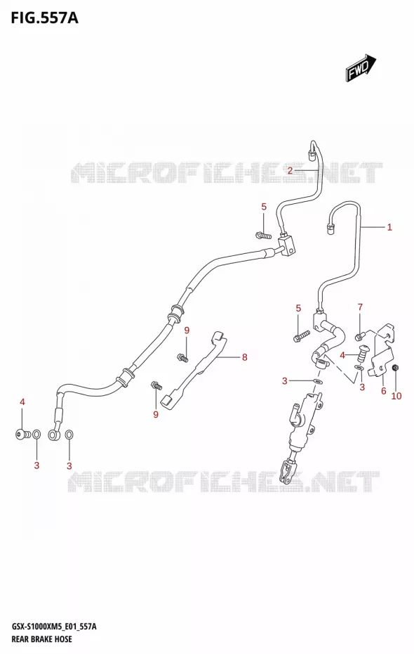 DURITE DE FREIN ARRIERE Suzuki MOTO 1000 GSX-S 2025  GSX-S1000XRREM5 E01 2025 M5 (E01)