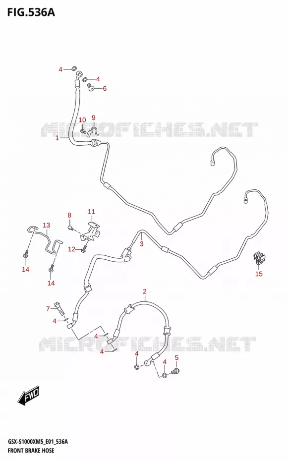 DURITE DE FREIN AVANT Suzuki MOTO 1000 GSX-S 2025  GSX-S1000XRREM5 E01 2025 M5 (E01)