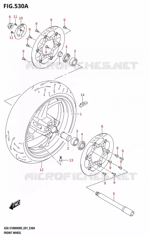 ROUE AVANT Suzuki MOTO 1000 GSX-S 2025  GSX-S1000XRREM5 E01 2025 M5 (E01)