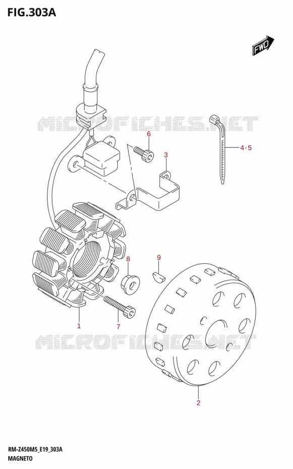 ALLUMAGE ROTOR - STATOR Suzuki MOTO 450 RM-Z 2025  RM-Z450M5 E19 2025 M5 (E19)