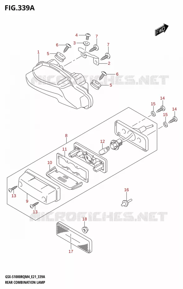FEU ARRIERE Suzuki MOTO 1000 GSX-S 2024  GSX-S1000RQ M4 (E21)