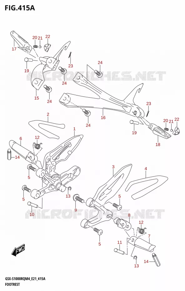 REPOSE PIEDS Suzuki MOTO 1000 GSX-S 2024  GSX-S1000RQ M4 (E21)