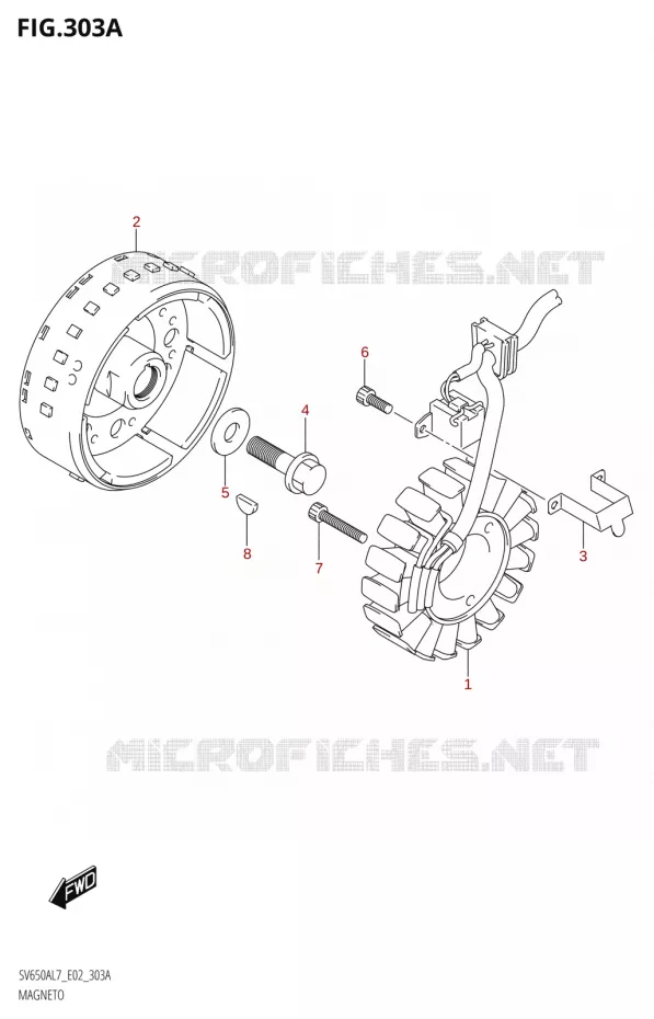 ALLUMAGE ROTOR - STATOR Suzuki MOTO 650 SV 2017  SV650A L7 (E19)