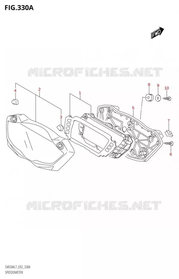 COMPTEUR Suzuki MOTO 650 SV 2017  SV650A L7 (E19)