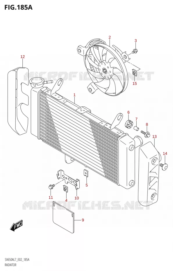 RADIATEUR Suzuki MOTO 650 SV 2017  SV650A L7 (E19)