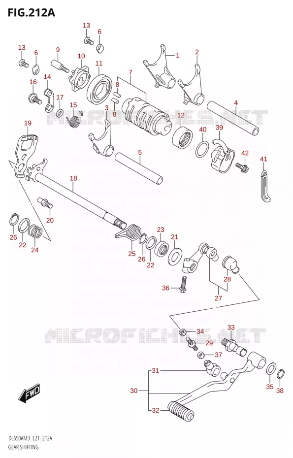 ENSEMBLE DE SELECTION DE VITESSES Suzuki MOTO 650 V-STROM 2023  DL650AM3