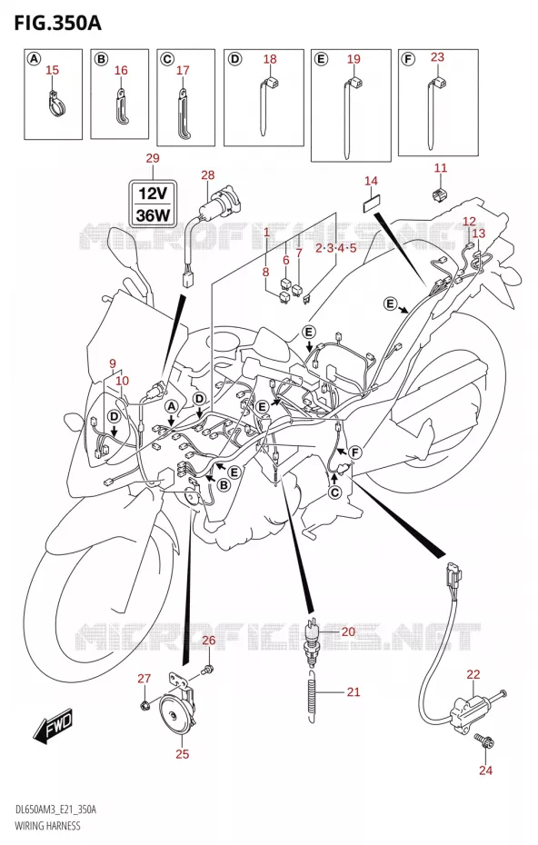 FAISCEAU ELECTRIQUE Suzuki MOTO 650 V-STROM 2023  DL650AM3