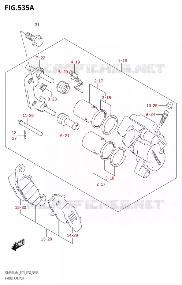 ETRIER DE FREIN AVANT Suzuki MOTO 650 V-STROM 2024  DL650AM4