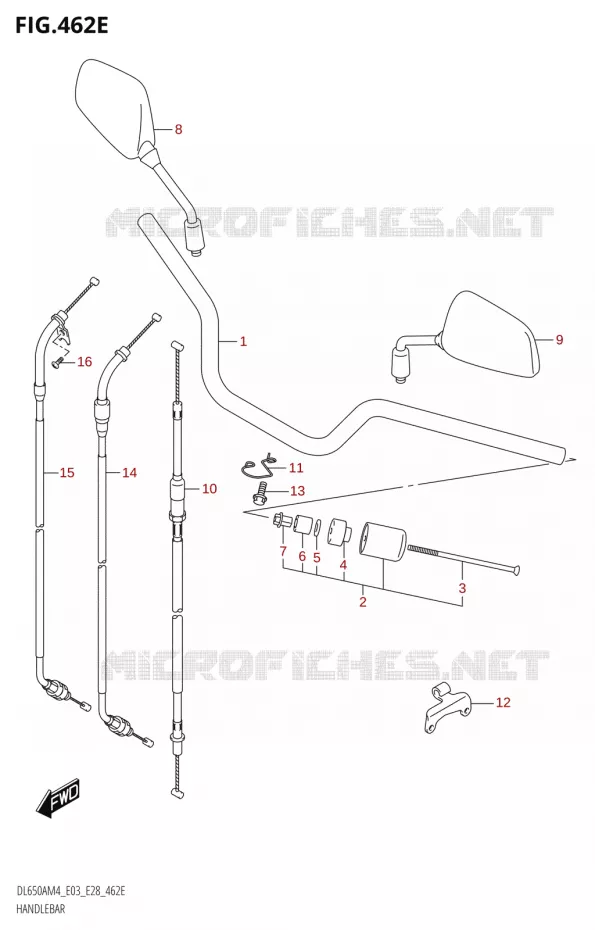 GUIDON (DL650XA:M4:E28) Suzuki MOTO 650 V-STROM 2024  DL650AM4